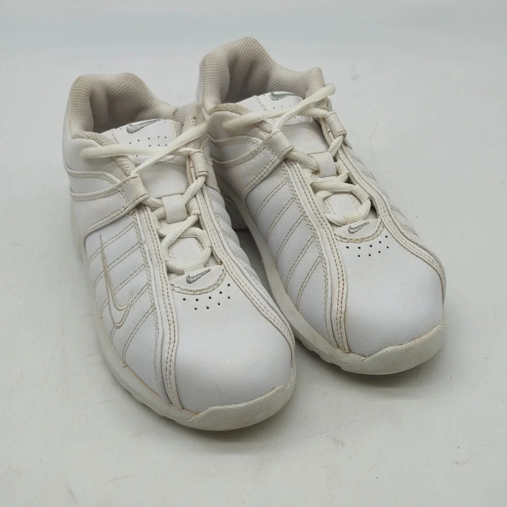 Nike VXT Sneakers Shoes Youth 2Y All White Leather 312912-111